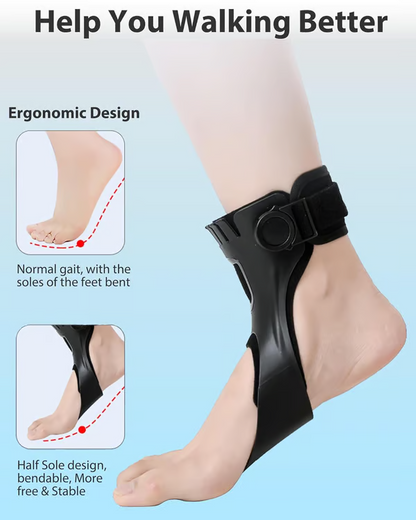 Foot drooping and inversion orthosis