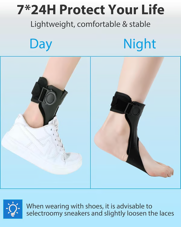 Foot drooping and inversion orthosis