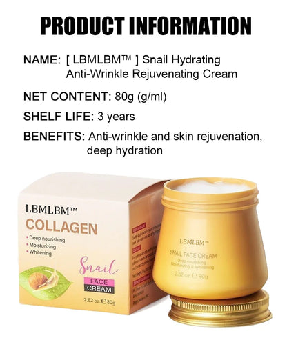 Snail Hydrating Anti-Wrinkle and Rejuvenating Cream