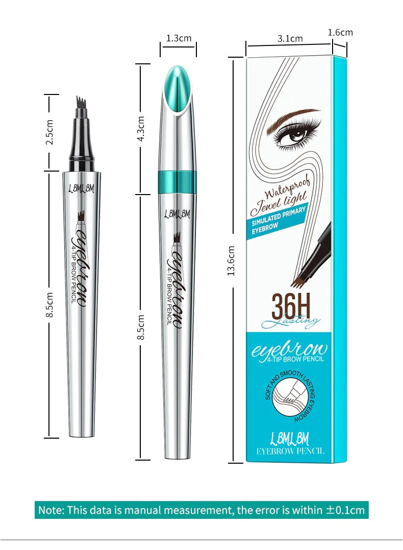 🔥Waterproof 3D tattoo pencil with 4 fork tips for microblading