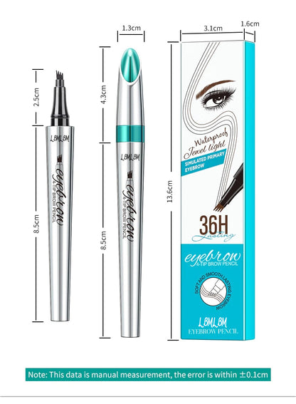 🔥Waterproof 3D tattoo pencil with 4 fork tips for microblading