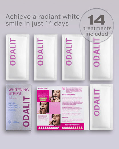 🦷ODALIT™ Whitening Strips-Fast-Acting Teeth Whitening Strips, Dentist Approved