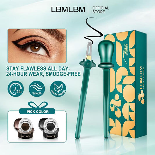 🔥LBMLBM Eyeliner Set, includes eyeliner pencil guide, eyeliner gel, reusable silicone eyeliner tool, waterproof eyeliner pencil.
