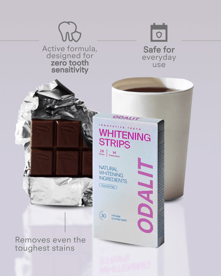 🦷ODALIT™ Whitening Strips-Fast-Acting Teeth Whitening Strips, Dentist Approved
