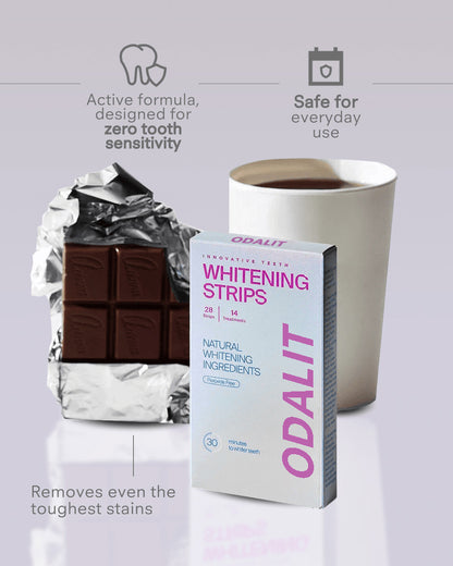 🦷ODALIT™ Whitening Strips-Fast-Acting Teeth Whitening Strips, Dentist Approved