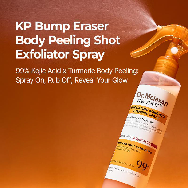 🔥Peel Shot Keratin Care Kojic Acid Turmeric Spray 200ml Pore Clearing Exfoliating Formula Skin Repair Scrub