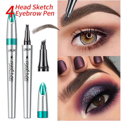 🔥Waterproof 3D tattoo pencil with 4 fork tips for microblading