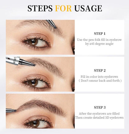 🔥Waterproof 3D tattoo pencil with 4 fork tips for microblading