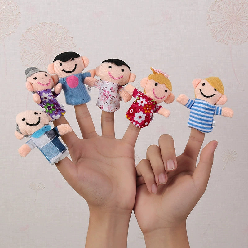 Finger Plush Puppet Set – 5 Themed Collections | Soft & Safe Early Learning Toys for Kids (Animals, Family, Ocean, Fruits, Christmas)