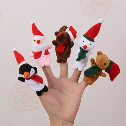 Finger Plush Puppet Set – 5 Themed Collections | Soft & Safe Early Learning Toys for Kids (Animals, Family, Ocean, Fruits, Christmas)