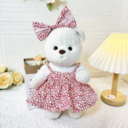 Furry Dinosaur Bear | Handmade Jointed Teddy Bear Gift | 30cm Doll Clothes