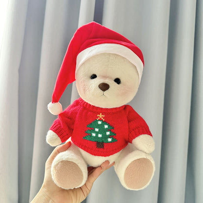 Furry Dinosaur Bear | Handmade Jointed Teddy Bear Gift | 30cm Doll Clothes