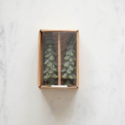 🎄 Green Christmas Tree Candle – Festive Holiday Decor for Your Home 🕯️, Set of 2