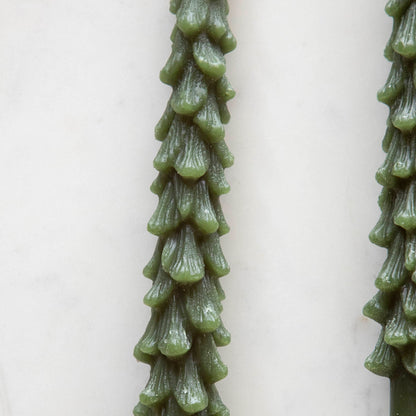 🎄 Green Christmas Tree Candle – Festive Holiday Decor for Your Home 🕯️, Set of 2