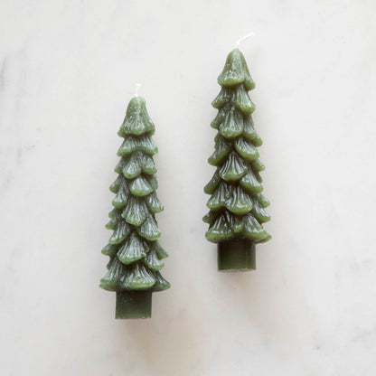 🎄 Green Christmas Tree Candle – Festive Holiday Decor for Your Home 🕯️, Set of 2