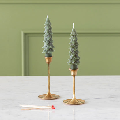 🎄 Green Christmas Tree Candle – Festive Holiday Decor for Your Home 🕯️, Set of 2