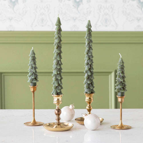 🎄 Green Christmas Tree Candle – Festive Holiday Decor for Your Home 🕯️, Set of 2