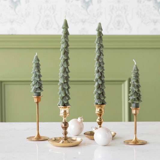 🎄 Green Christmas Tree Candle – Festive Holiday Decor for Your Home 🕯️, Set of 2