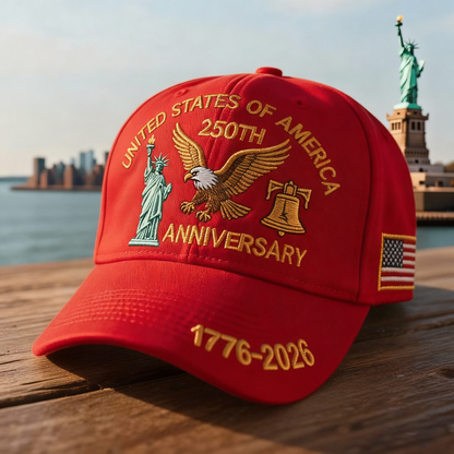 🗽Eagle & Liberty – United States 250th Anniversary Hat🦅(Breathable & Lightweight Comfort & Unisex Fit)