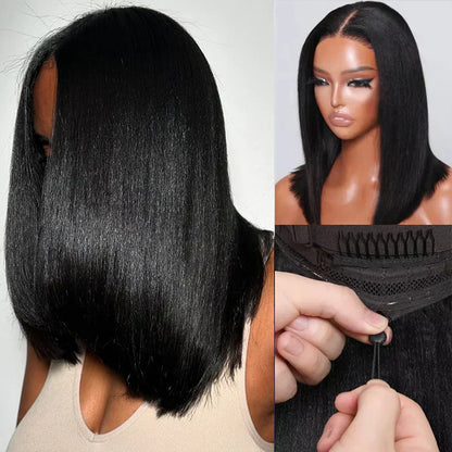 Straight Bob Wig 7x5 Pre-Bleached Natural Looking Glueless Wig