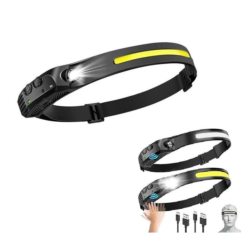 LED Headlamp Rechargeable- 230° COB Super Bright Head Lights