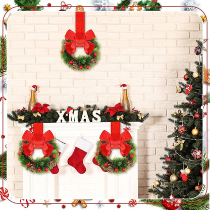 🎄 Early Christmas Sale🔥 Christmas Mini Cabinet Wreath with Bow