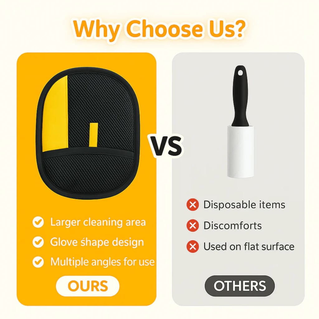 🔥Pet Grooming Gloves Static Dedusting Brush Pet Hair Remover Brush Removing Dog Cat Hair From Sofa Carpet Clothes Tool Supplies