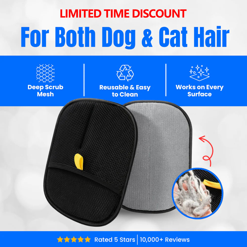 🔥Limited Time Sale - Pet Grooming Gloves Static Dedusting Brush Pet Hair Remover Brush Removing Dog Cat Hair From Sofa Carpet Clothes Tool Supplies